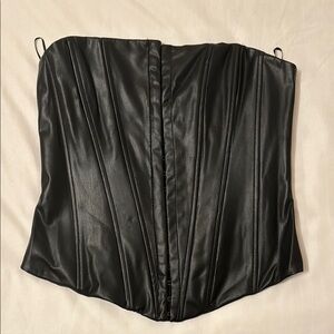 Zara Black Strapless Fitted Bustier Top